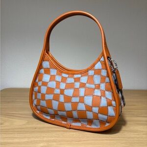 Coachtopia Coach Ergo Wavy Checker Appliqué Upcrafted Leather Shoulder Bag